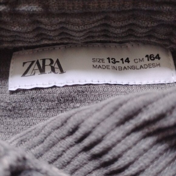 Grey Zara Corduroy Children's Shacket - Picture 3 of 5
